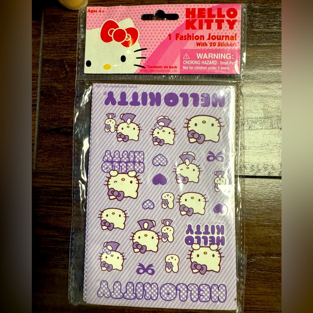 Vintage Sanrio Hello Kitty Fashion Journal/Diary With Stickers